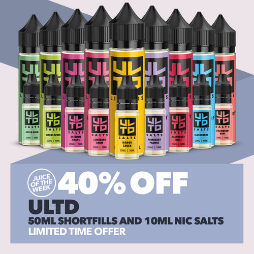 40% Off ULTD e-liquids