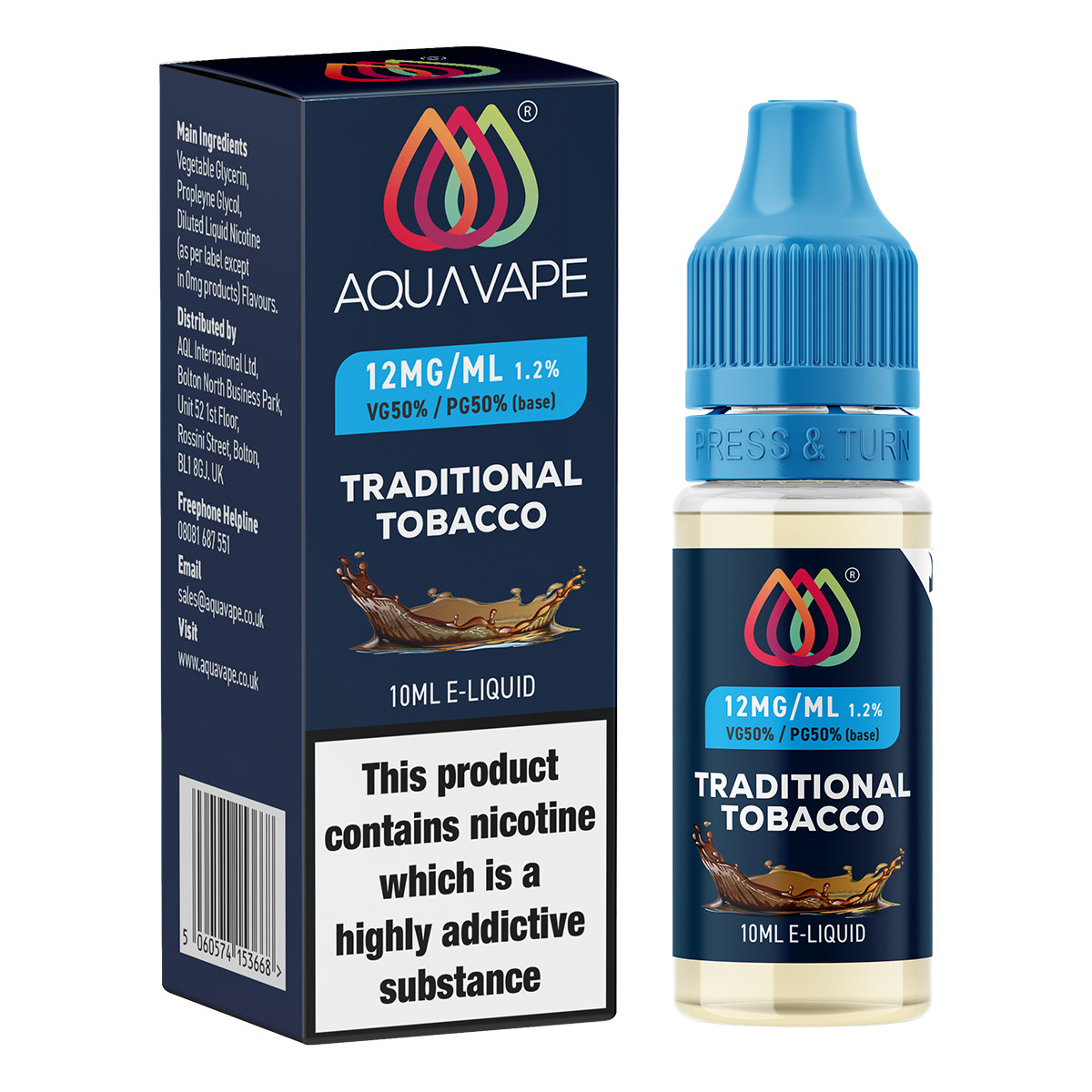 Traditional Tobacco E-Liquid by Aquavape - 10ml | From 2.49 | Ecigwizard Traditional Tobacco E-Liquid by Aquavape - 10ml | From 2.49 | Ecigwizard