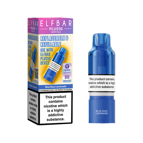 Blue Razz Lemonade ElfBar Plus 50 Refill Pack