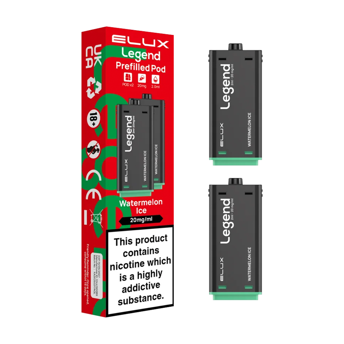 Watermelon Ice Elux Legend 1500 Pods – Ecigwizard