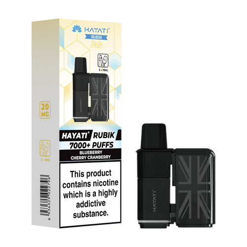 hayati rubik 7000 refill pods blueberry cherry cranberry