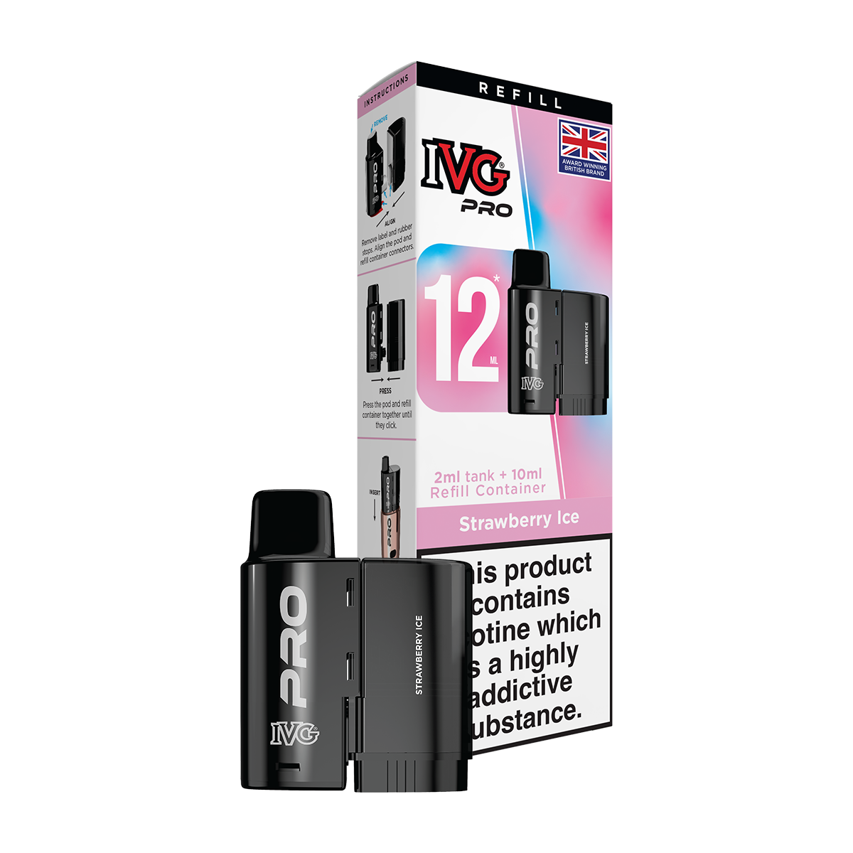 KILO Salt Strawberry Ice RandM Tornado 7000 Nic Salt BOX OF 10 Nomenon Vape