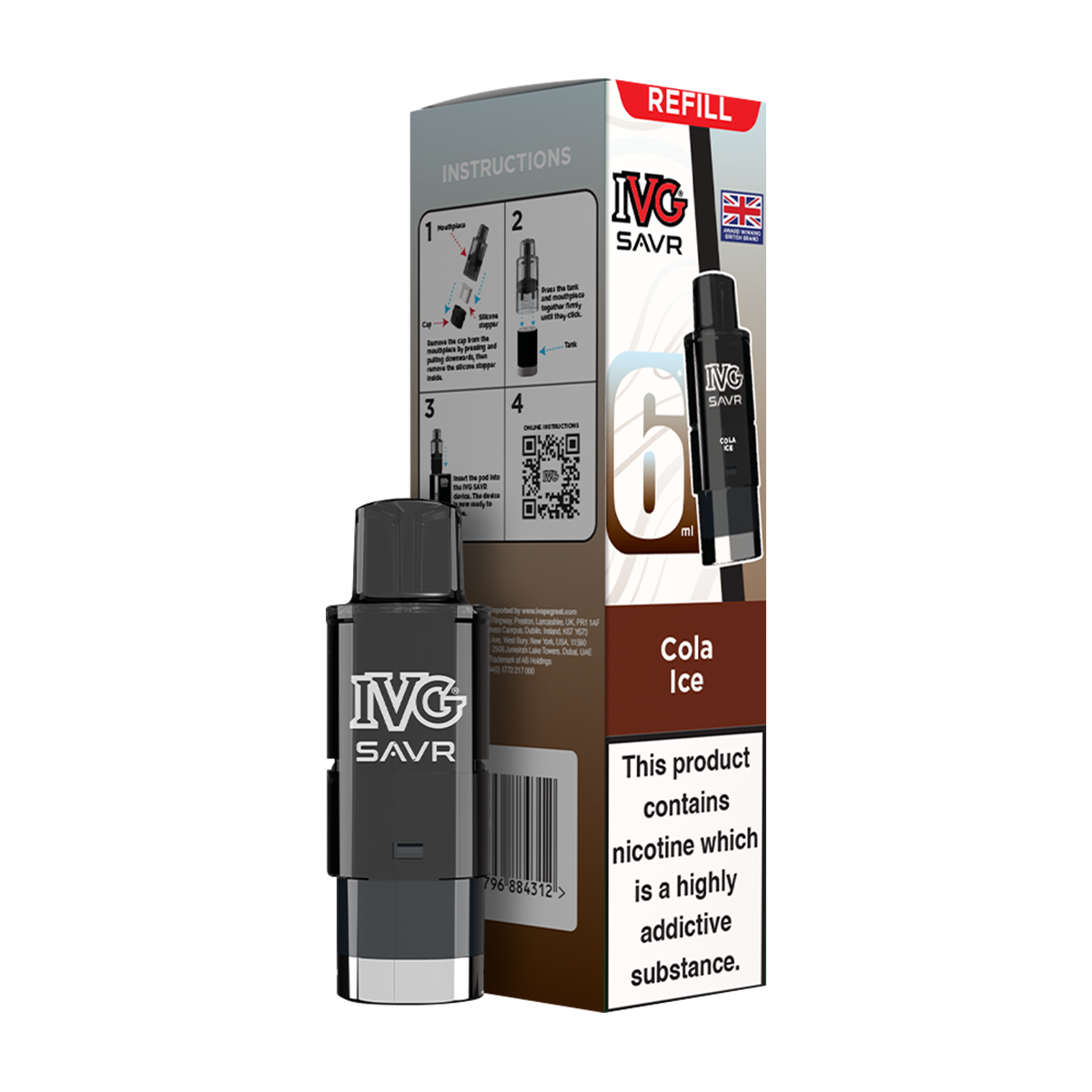 Cola Ice IVG SAVR Refill Pack Ecigwizard Cola Ice IVG SAVR Refill Pack Ecigwizard