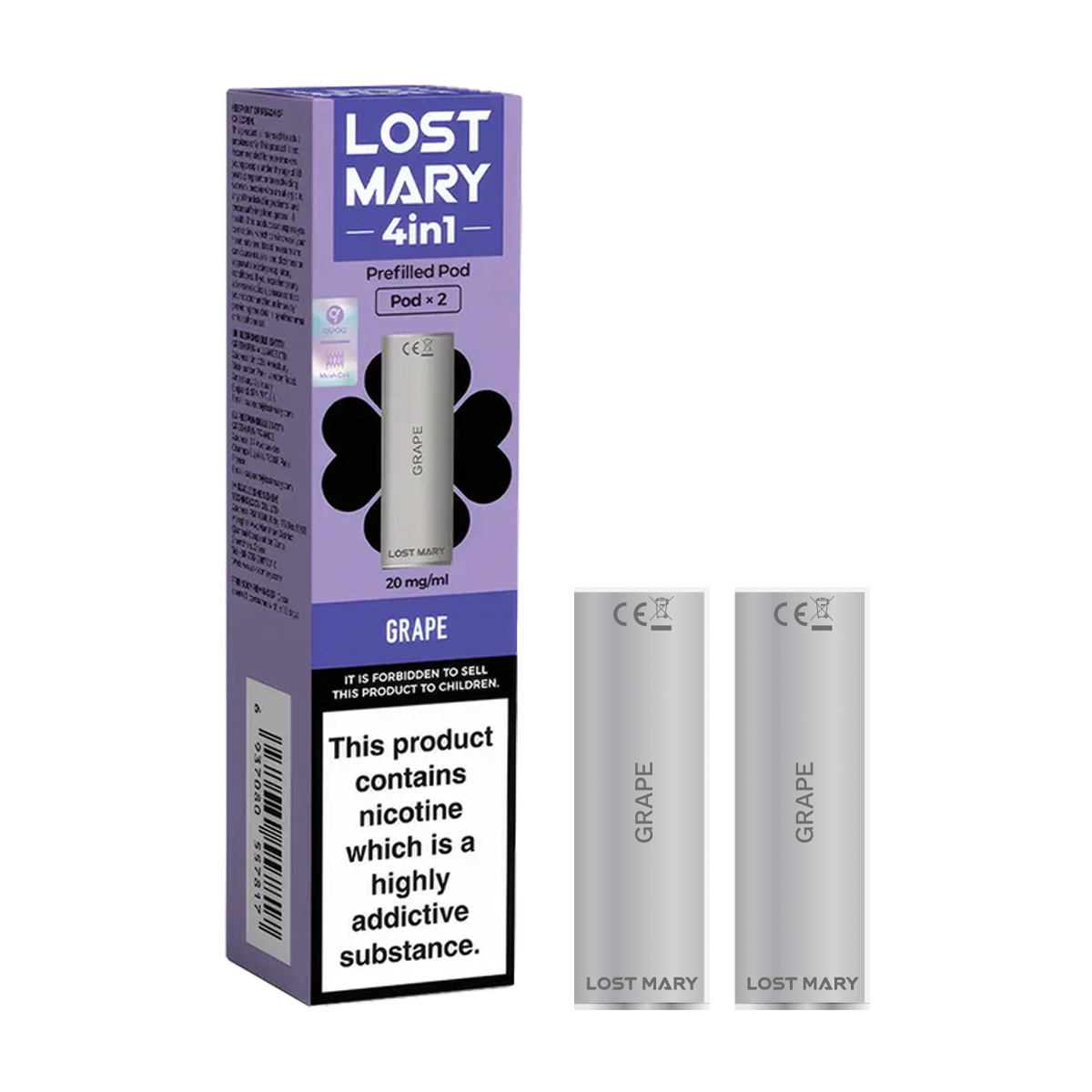 Grape Lost Mary 4in1 Pods Ecigwizard Grape Lost Mary 4in1 Pods Ecigwizard