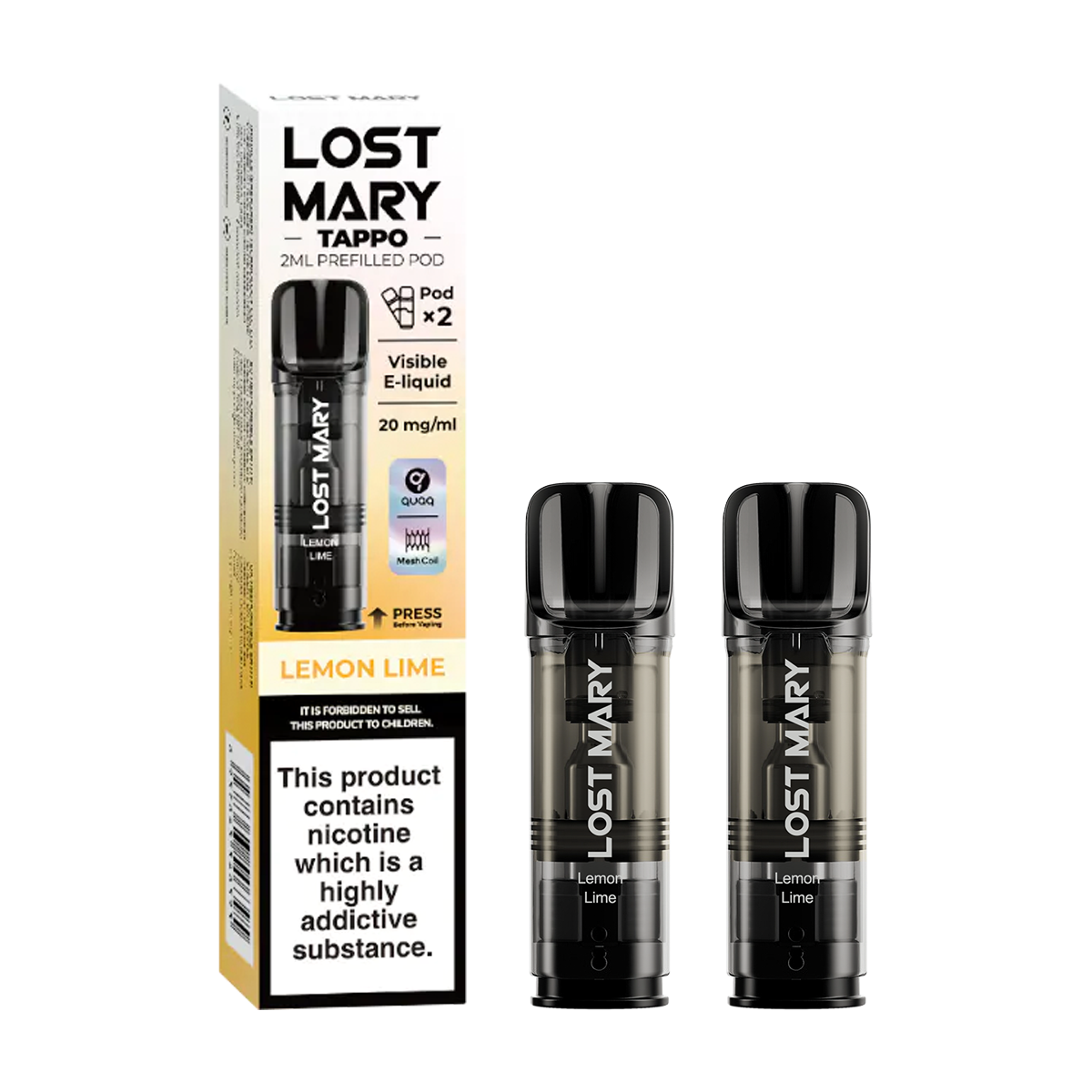 elfbar elfa master akku Lemon Lime Lost Mary Tappo Pods
