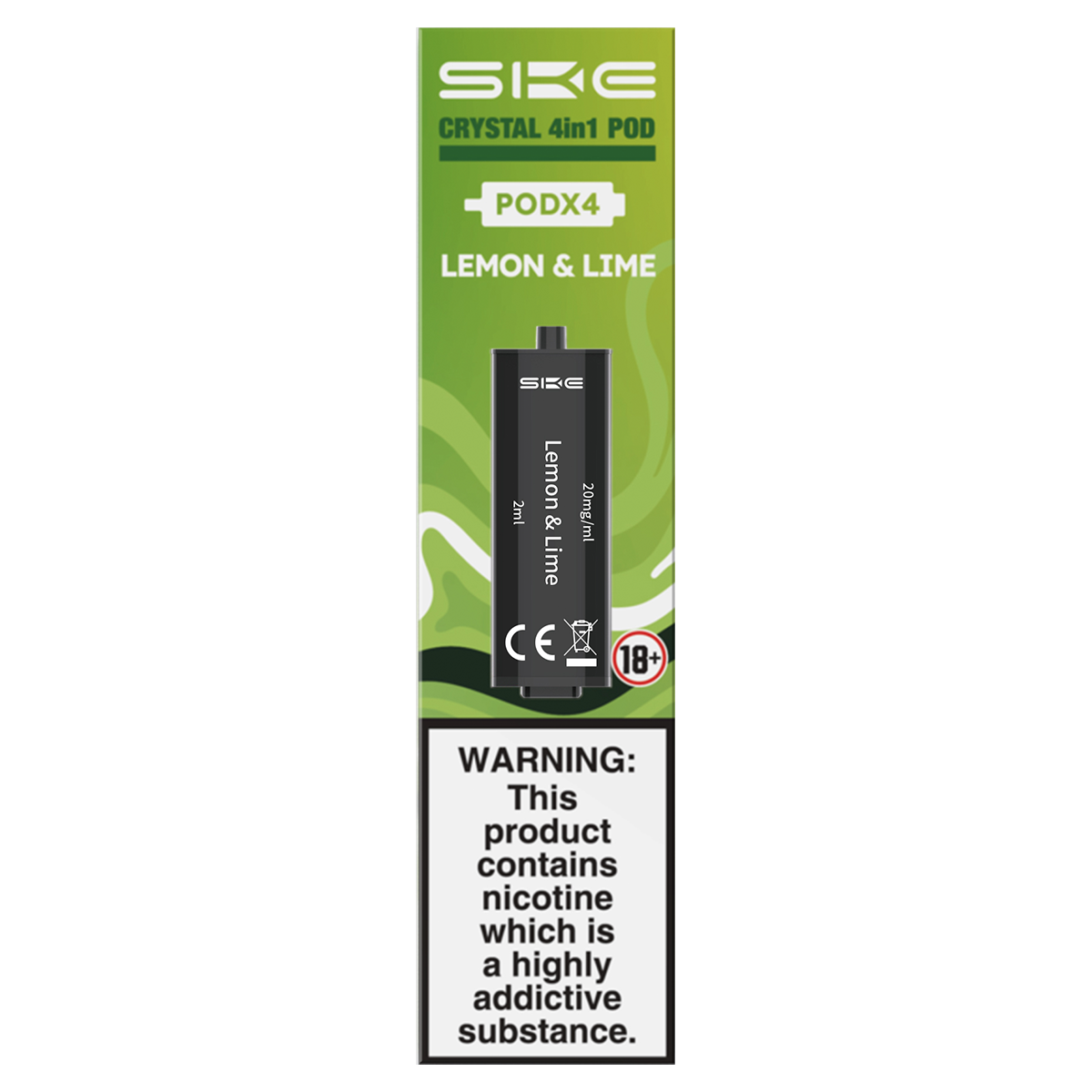 Lemon & Lime SKE Crystal 4in1 Pods | Prefilled Vape Pods  Ecigwizard