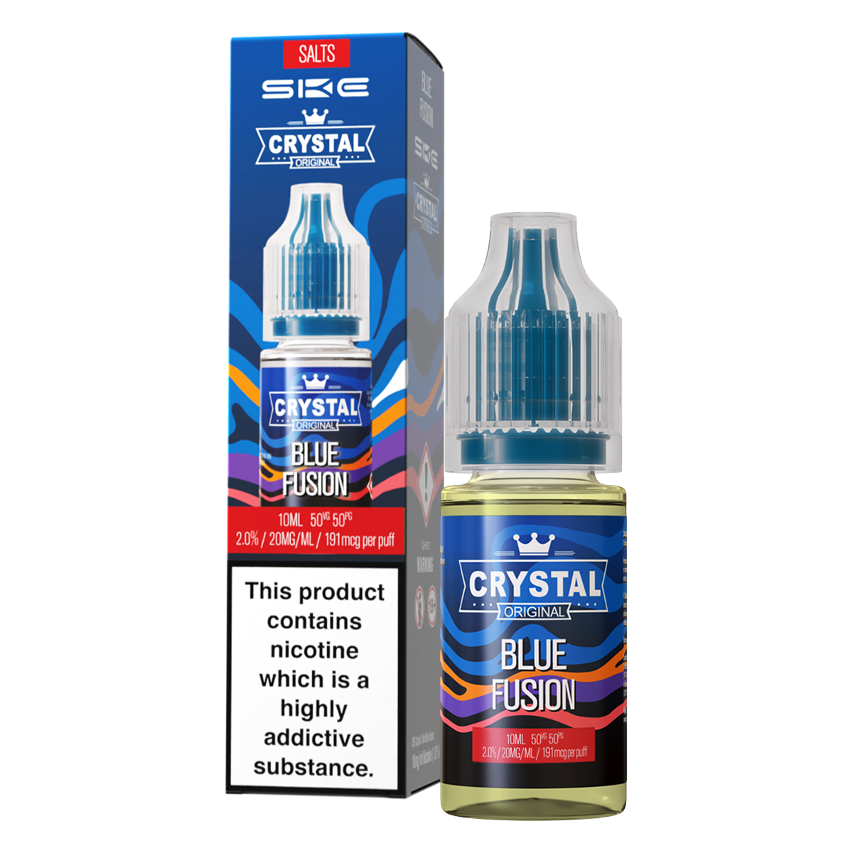 Blue Fusion Nic Salt by SKE Crystal 10ml | 5 For £22