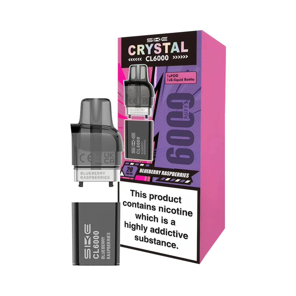 blueberry raspberry crystal vape Blueberry Raspberries SKE Crystal CL6000 Pods – Ecigwizard