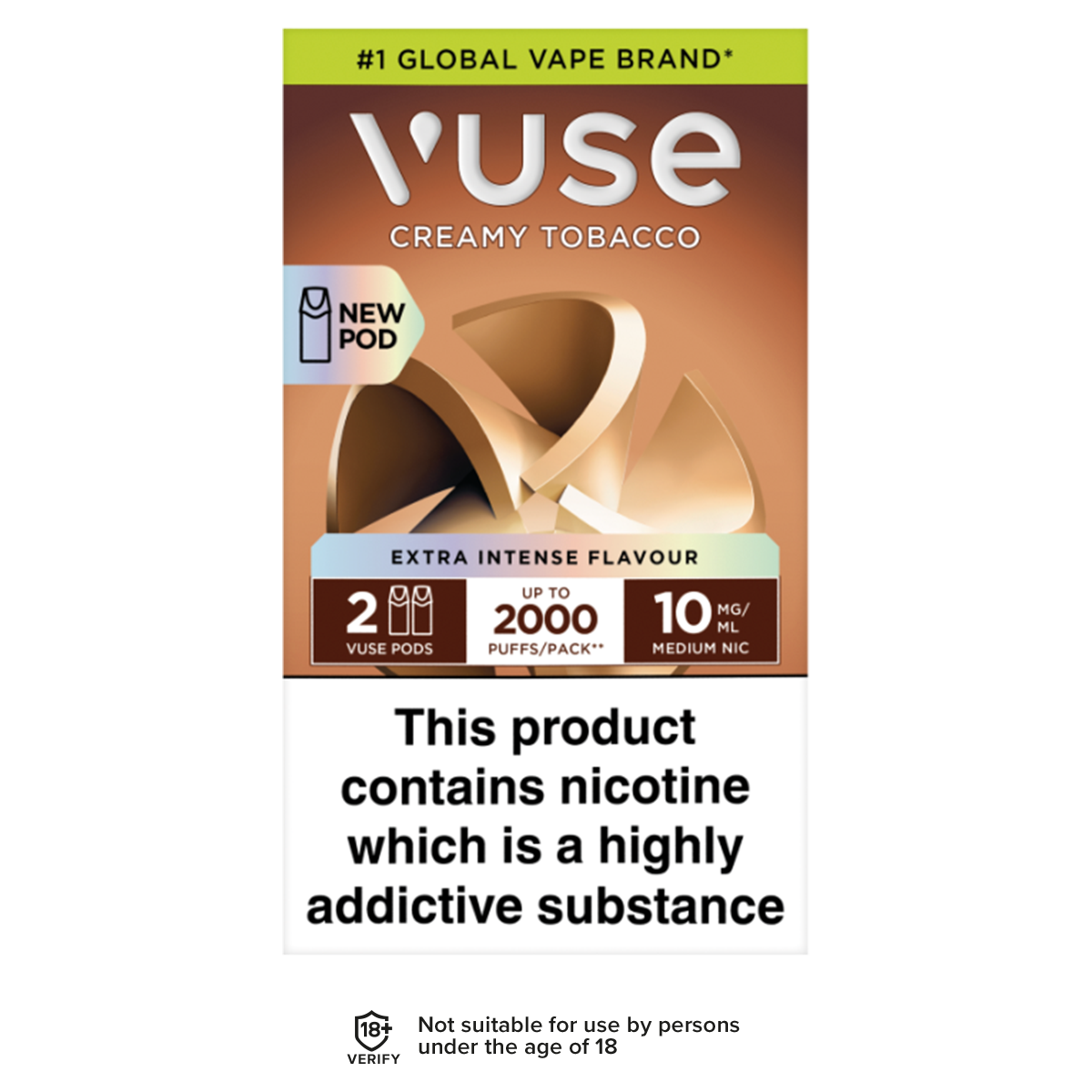 Creamy Tobacco Vuse Pro Pods | 3 Prefilled Pods For 15 Ecigwizard Creamy Tobacco Vuse Pro Pods | 3 Prefilled Pods For 15 Ecigwizard