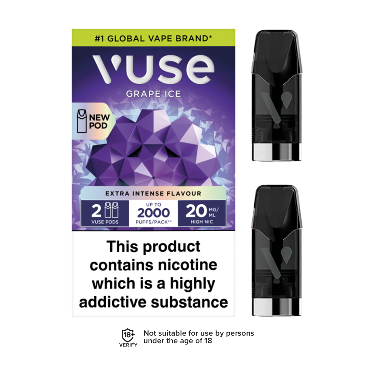 grape ice vuse pods Pro Select Quantity:5 Pack ways to charge a Disposable Pod Kit