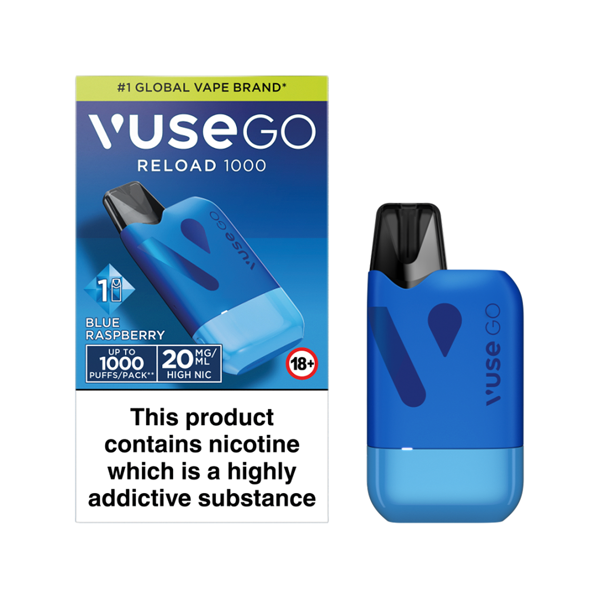 Blue Blue Raspberry Vuse Go Reload Kit | 3 Pods For 15 Ecigwizard Blue Blue Raspberry Vuse Go Reload Kit | 3 Pods For 15 Ecigwizard