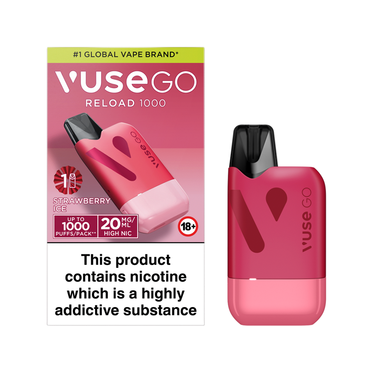 Red Strawberry Ice Vuse Go Reload Kit