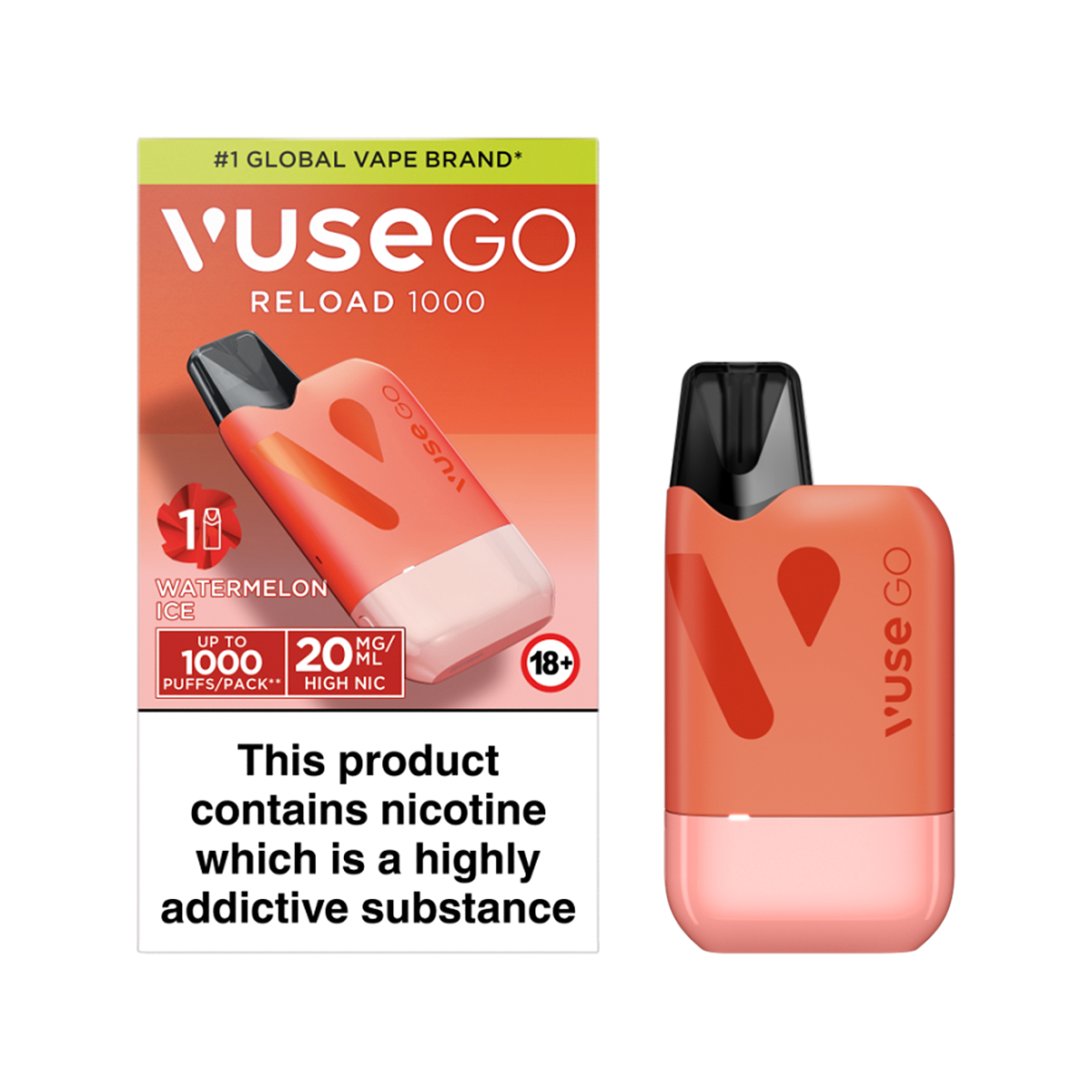 Orange Watermelon Ice Vuse Go Reload Kit | 3 Pods For 15 Ecigwizard Orange Watermelon Ice Vuse Go Reload Kit | 3 Pods For 15 Ecigwizard
