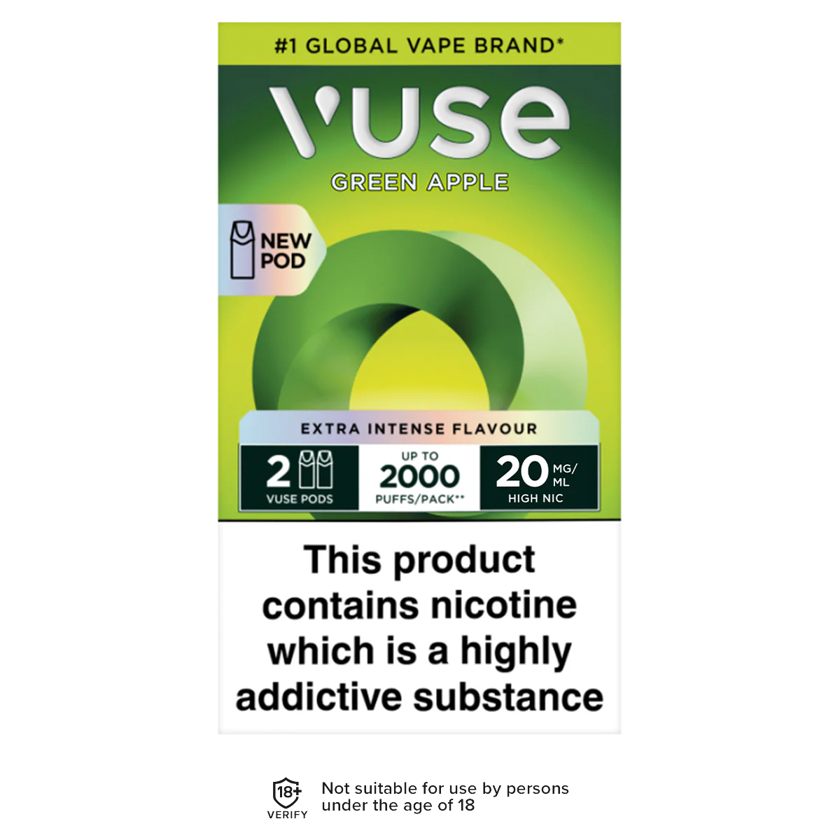 Green Apple Vuse Pro Pods | 3 Prefilled Pods For 15 Ecigwizard Green Apple Vuse Pro Pods | 3 Prefilled Pods For 15 Ecigwizard