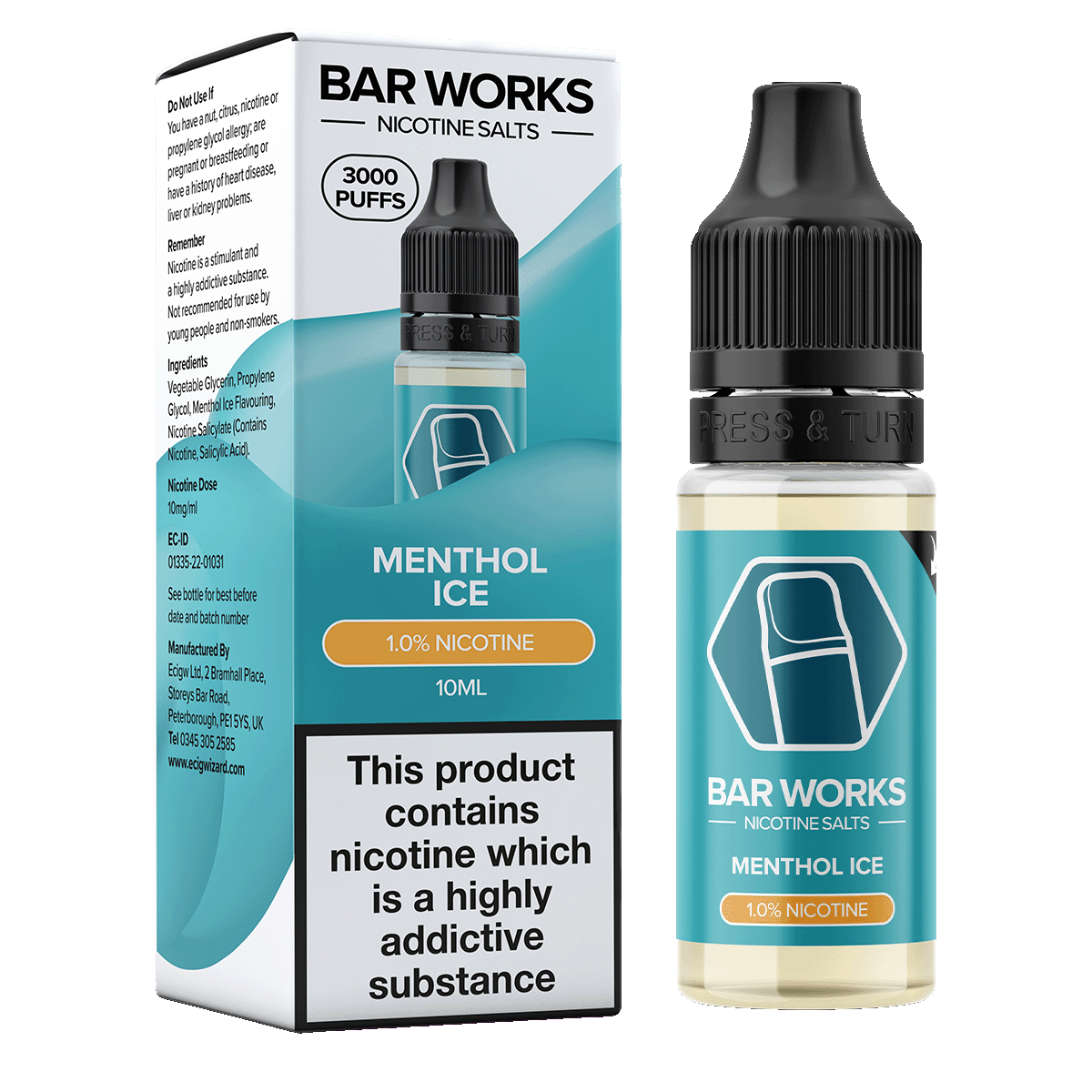 Menthol Ice Nic Salt by Bar Works - 10ml | Ecigwizard Menthol Ice Nic Salt by Bar Works - 10ml | Ecigwizard