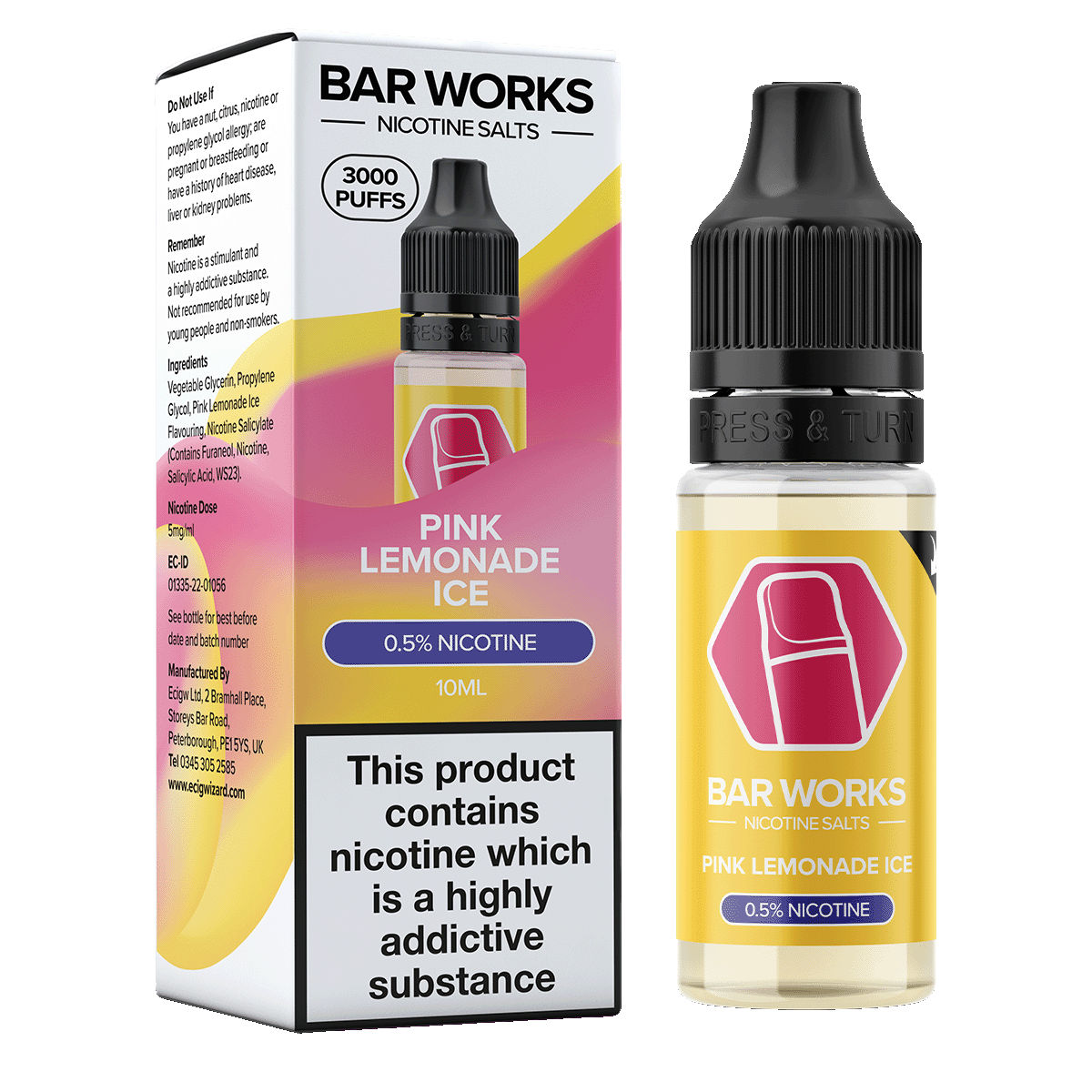 Pink Lemonade Ice Nic Salt by Bar Works - 10ml