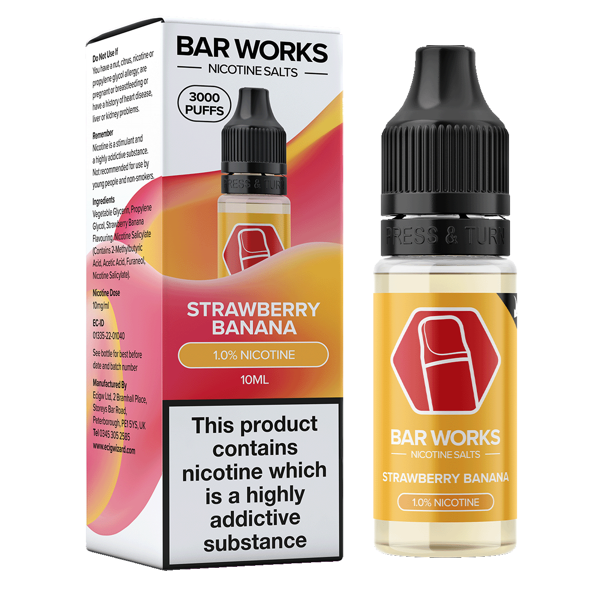 elfbar elfa master akku Strawberry Banana Nic Salt by Bar Works - 10ml