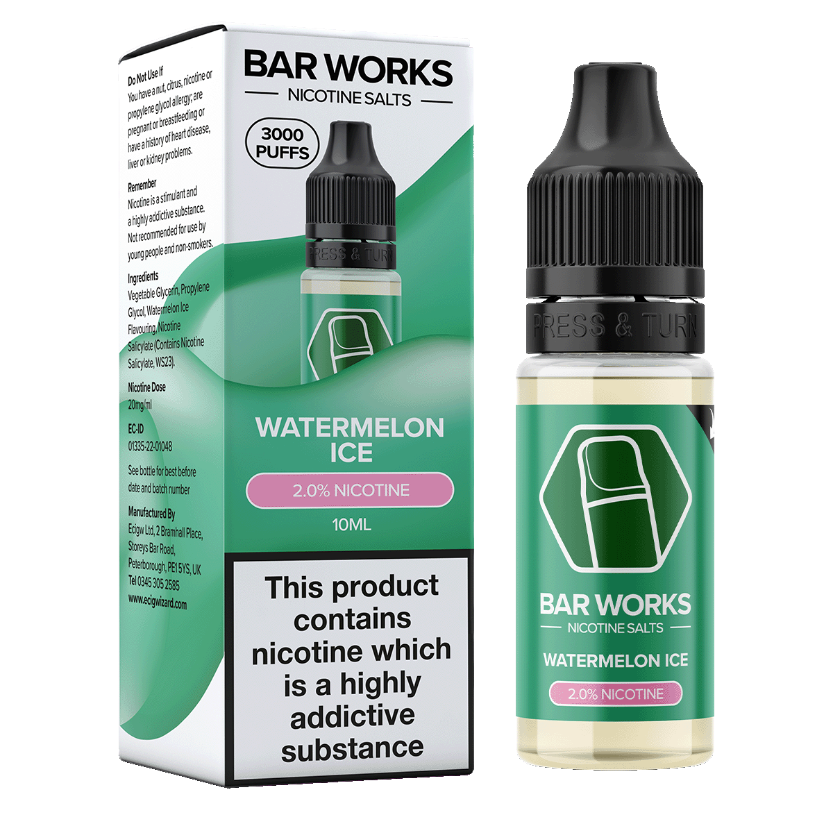 Watermelon Ice Nic Salt by Bar Works - 10ml | Ecigwizard