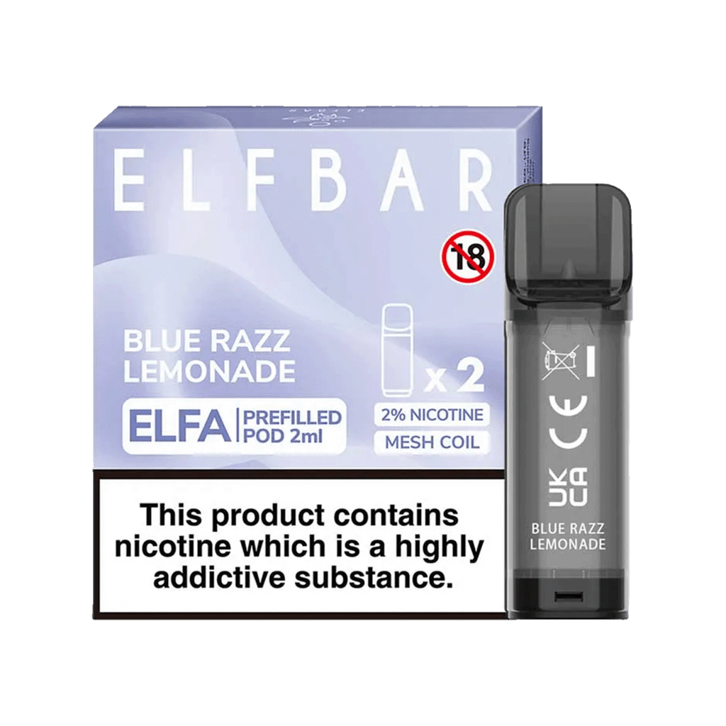Blue Razz Lemonade Elf Bar Elfa Pods (Pack of 2) 3 Pods For £15