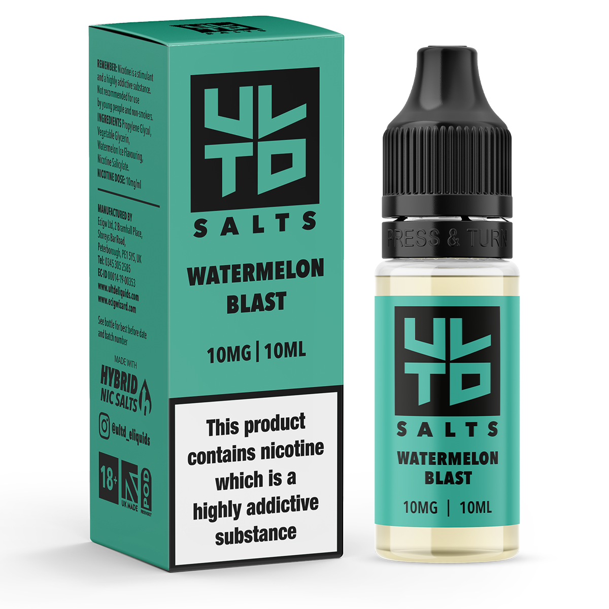 ULTD Watermelon Blast Nic Salt - 10ml | Ecigwizard ULTD Watermelon Blast Nic Salt - 10ml | Ecigwizard