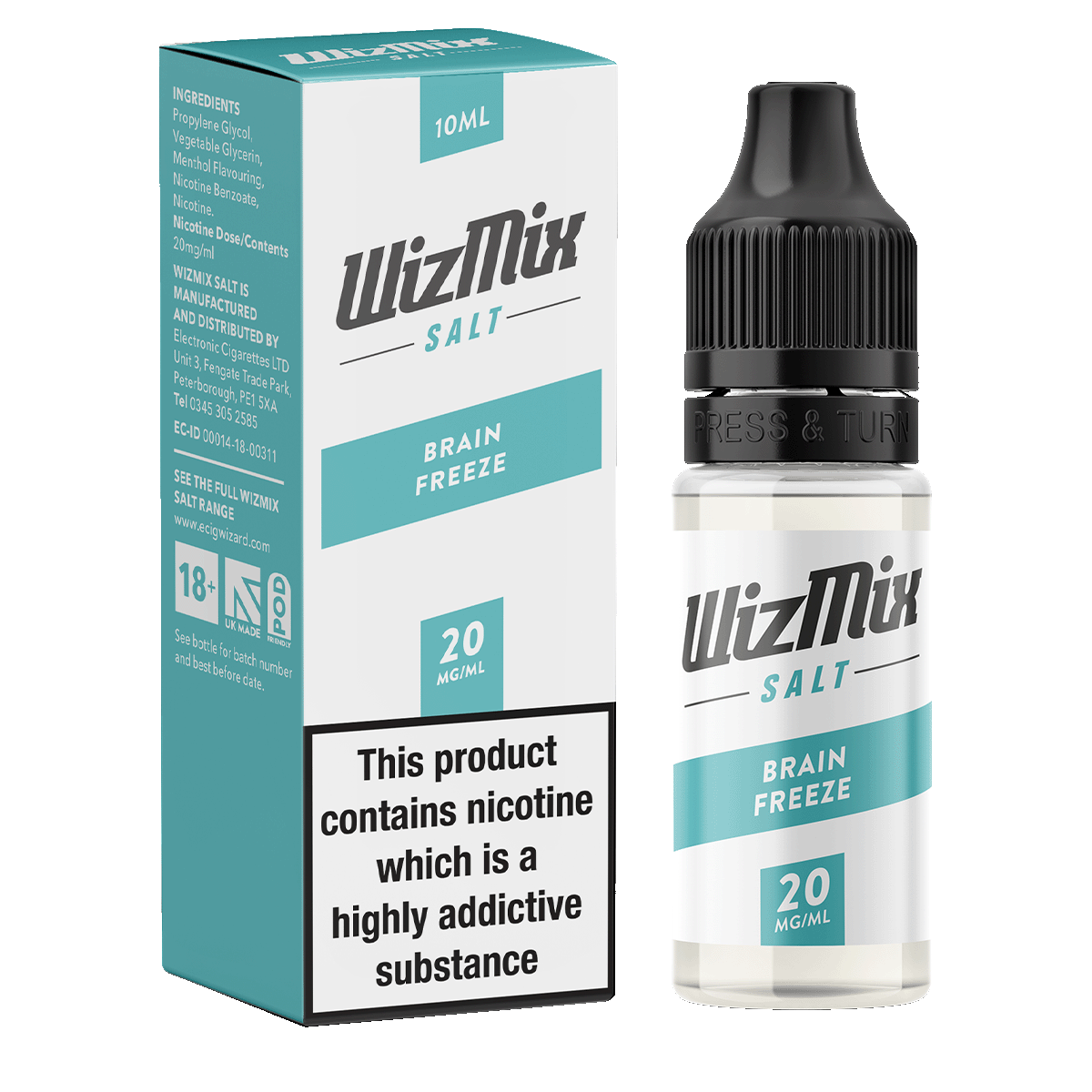 Brain Freeze by Wizmix Salt | Menthol E-Liquid Ecigwizard Brain Freeze by Wizmix Salt | Menthol E-Liquid Ecigwizard