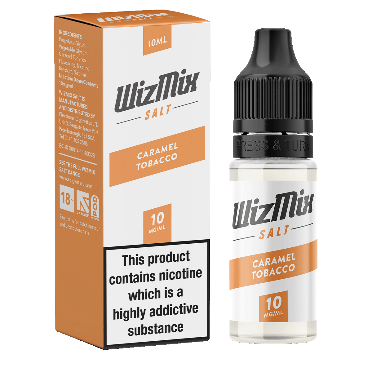elf bar vape uk Caramel Tobacco by Wizmix Salt