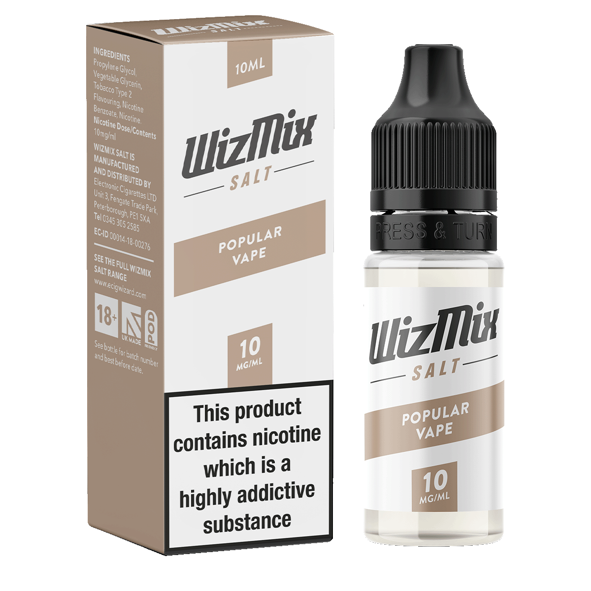 WizMix Salt Popular Vape - 10ml 10mg