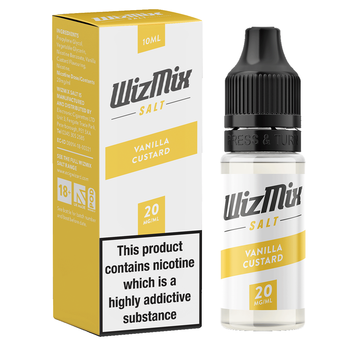 Vanilla Custard by Wizmix Salt | Nic Salt E-Liquid Ecigwizard Vanilla Custard by Wizmix Salt | Nic Salt E-Liquid Ecigwizard