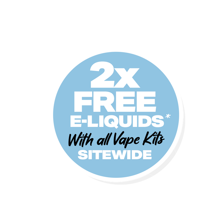 2 Free E-Liquids with all vape kits