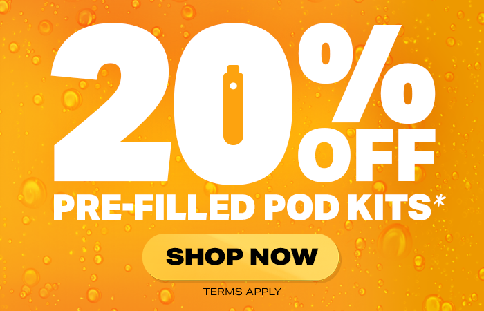 20% off pre-filled pod kits