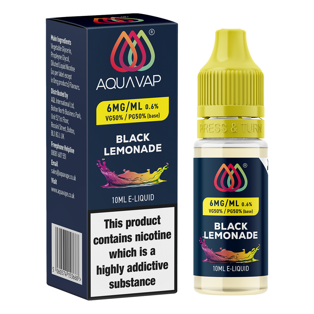 Black Lemonade E-Liquid by Aquavape - 10ml | From 2.49 | Ecigwizard Black Lemonade E-Liquid by Aquavape - 10ml | From 2.49 | Ecigwizard