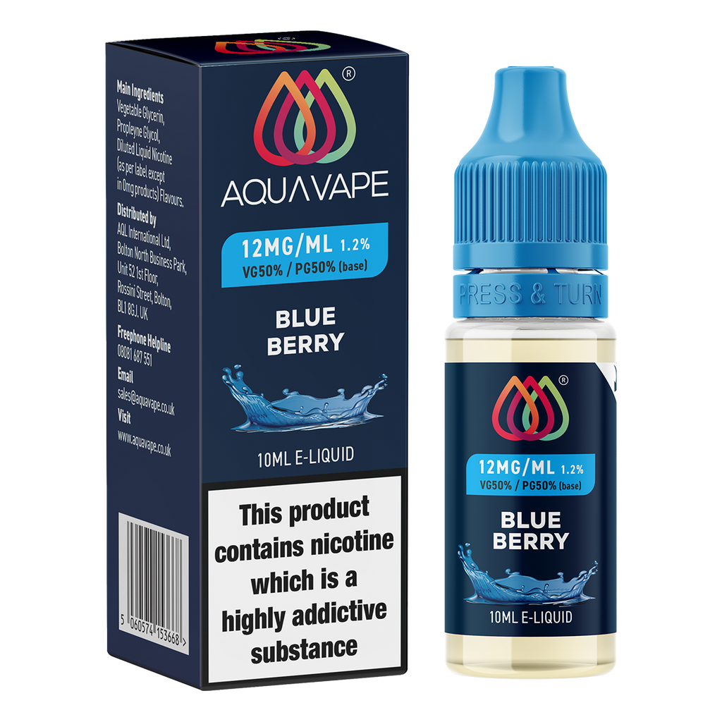 Blueberry E-Liquid by Aquavape - 10ml | From £2.49
