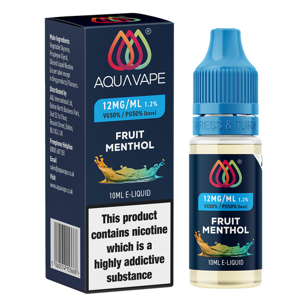 fruity menthol vape juice Fruit Menthol E-Liquid by Aquavape - 10ml | From £2.49