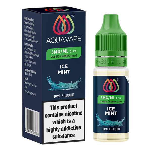 Ice Mint E-Liquid by Aquavape - 10ml | From £2.49