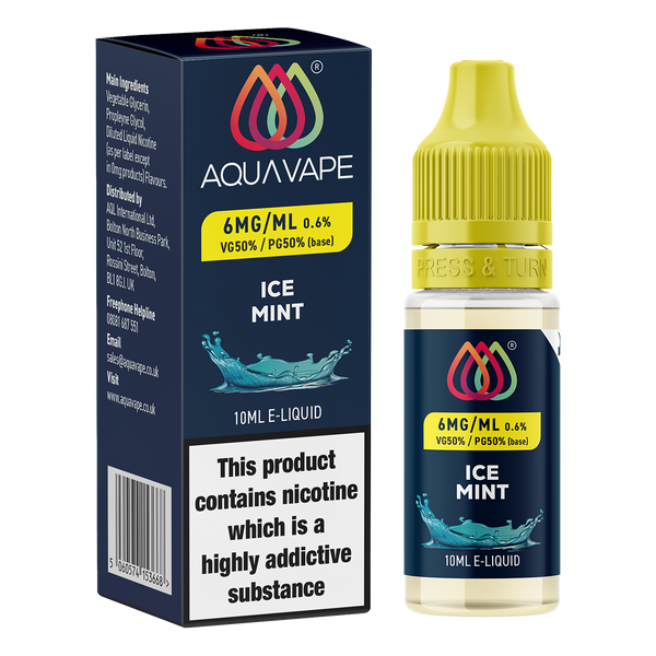 Ice Mint E-Liquid by Aquavape - 10ml | From 2.49 | Ecigwizard Ice Mint E-Liquid by Aquavape - 10ml | From 2.49 | Ecigwizard