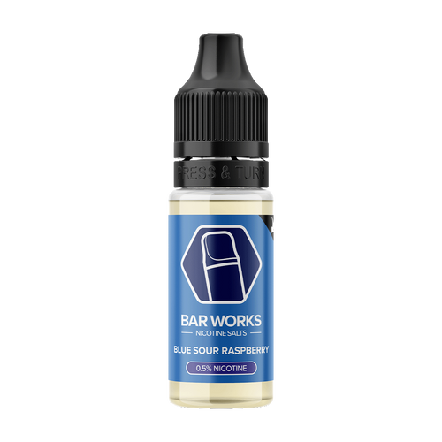 bar works nic salts blue sour raspberry 5mg- 0ml