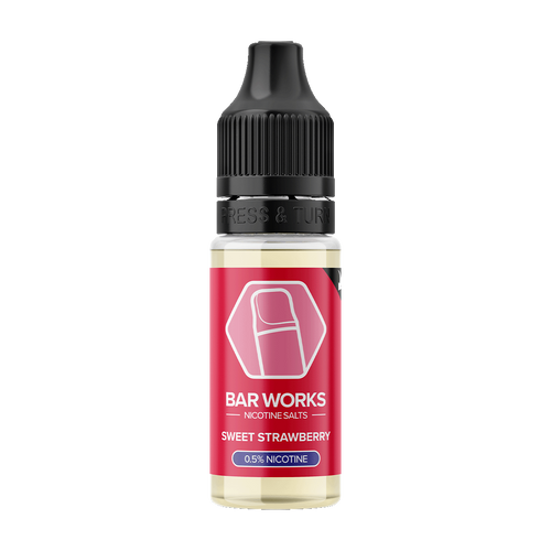 bar works nic salts sweet strawberry 5mg 10ml