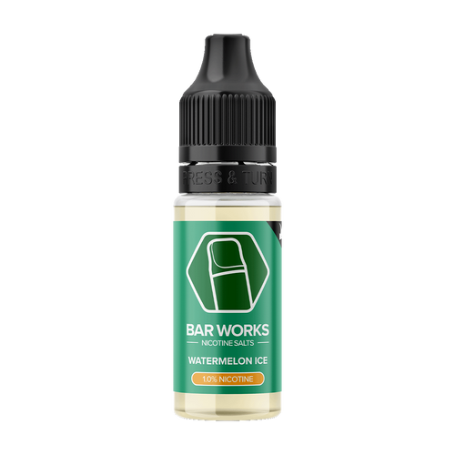 bar works nic salts watermelon ice 10mg 10ml
