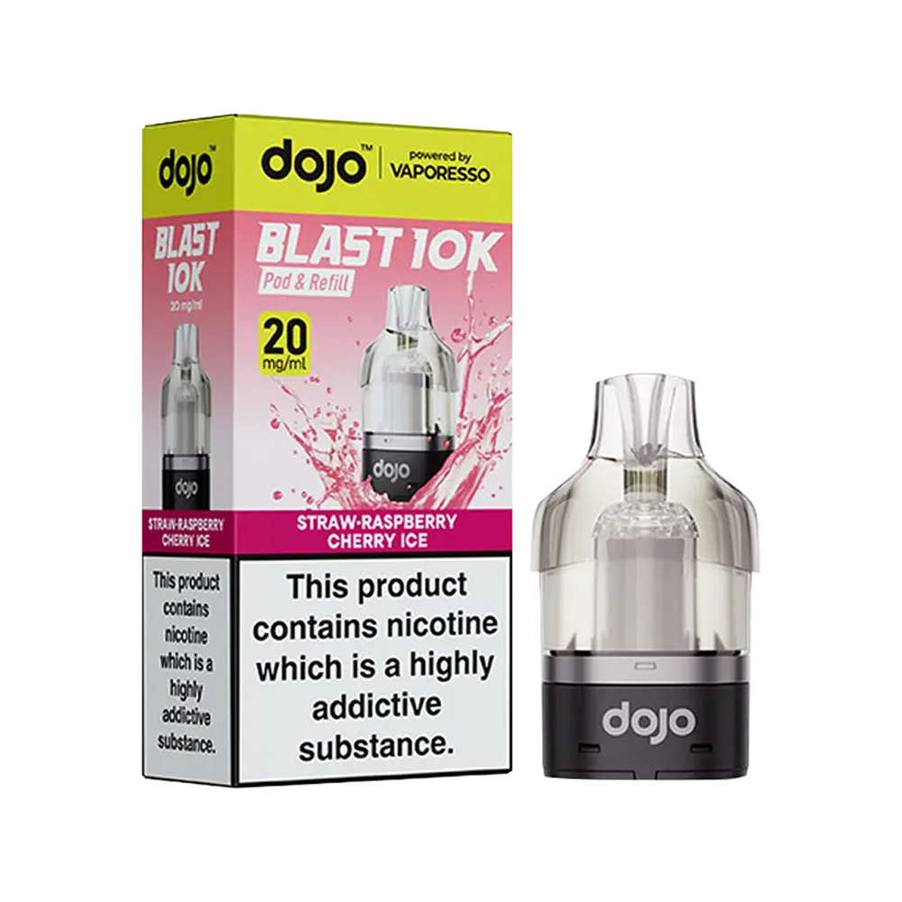 Straw-Raspberry Cherry Ice Dojo Blast 10K Refill Pack