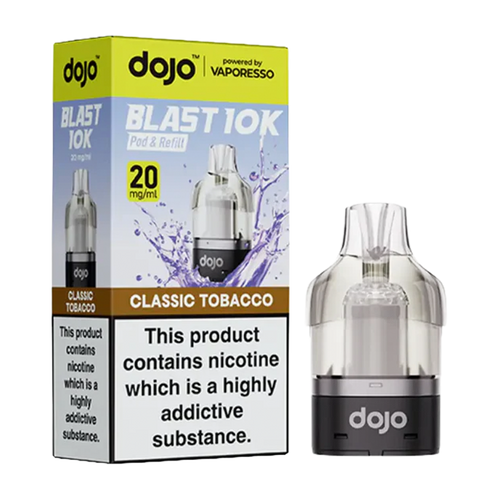 dojo blast 10k prefilled pods classic tobacco