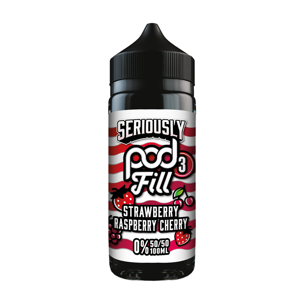 doozy 100ml seriously pod fill 3 strawberry raspberry cherry