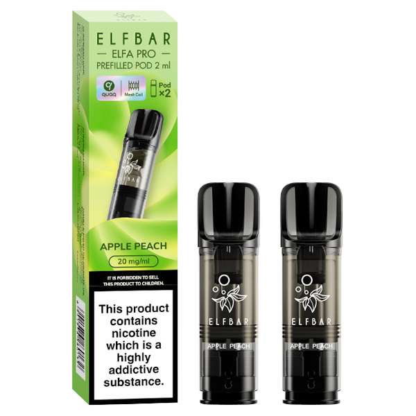 Apple Peach Elf Bar Elfa Pro Pods | Prefilled Pods Ecigwizard Apple Peach Elf Bar Elfa Pro Pods | Prefilled Pods Ecigwizard