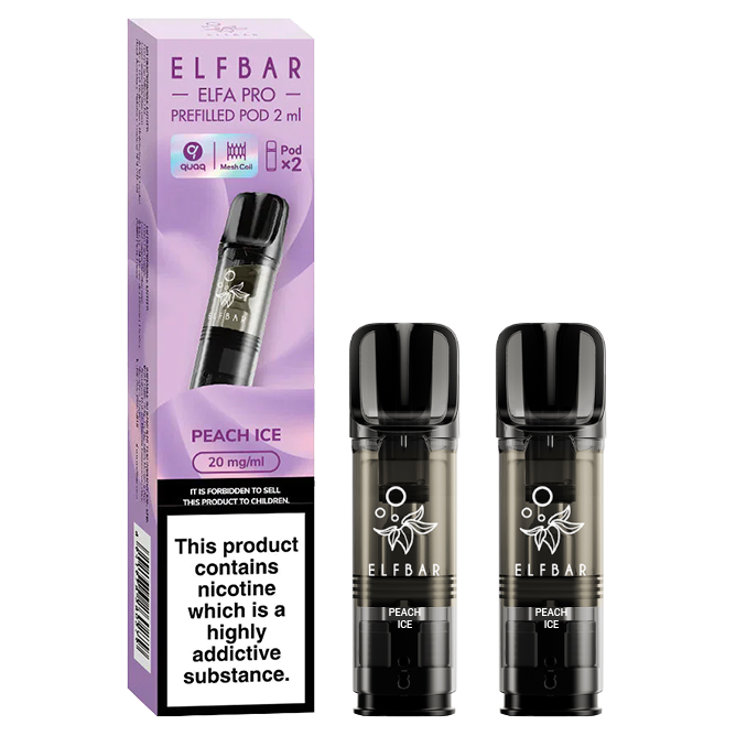 Peach Ice Elf Bar Elfa Pro Pods | Prefilled Pods Ecigwizard Peach Ice Elf Bar Elfa Pro Pods | Prefilled Pods Ecigwizard