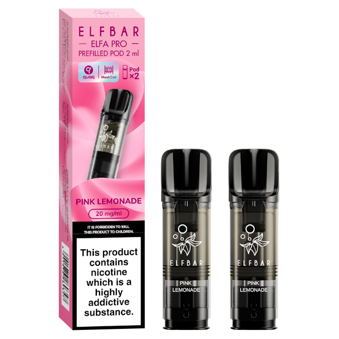 Pink Lemonade Elf Bar Elfa Pro Pods | Prefilled Pods  Ecigwizard