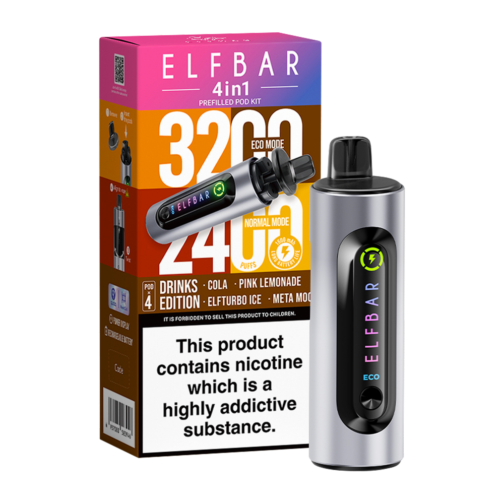 Elfbar 4in1 Vape Kit | Up to 3200 puffs Ecigwizard Elfbar 4in1 Vape Kit | Up to 3200 puffs Ecigwizard