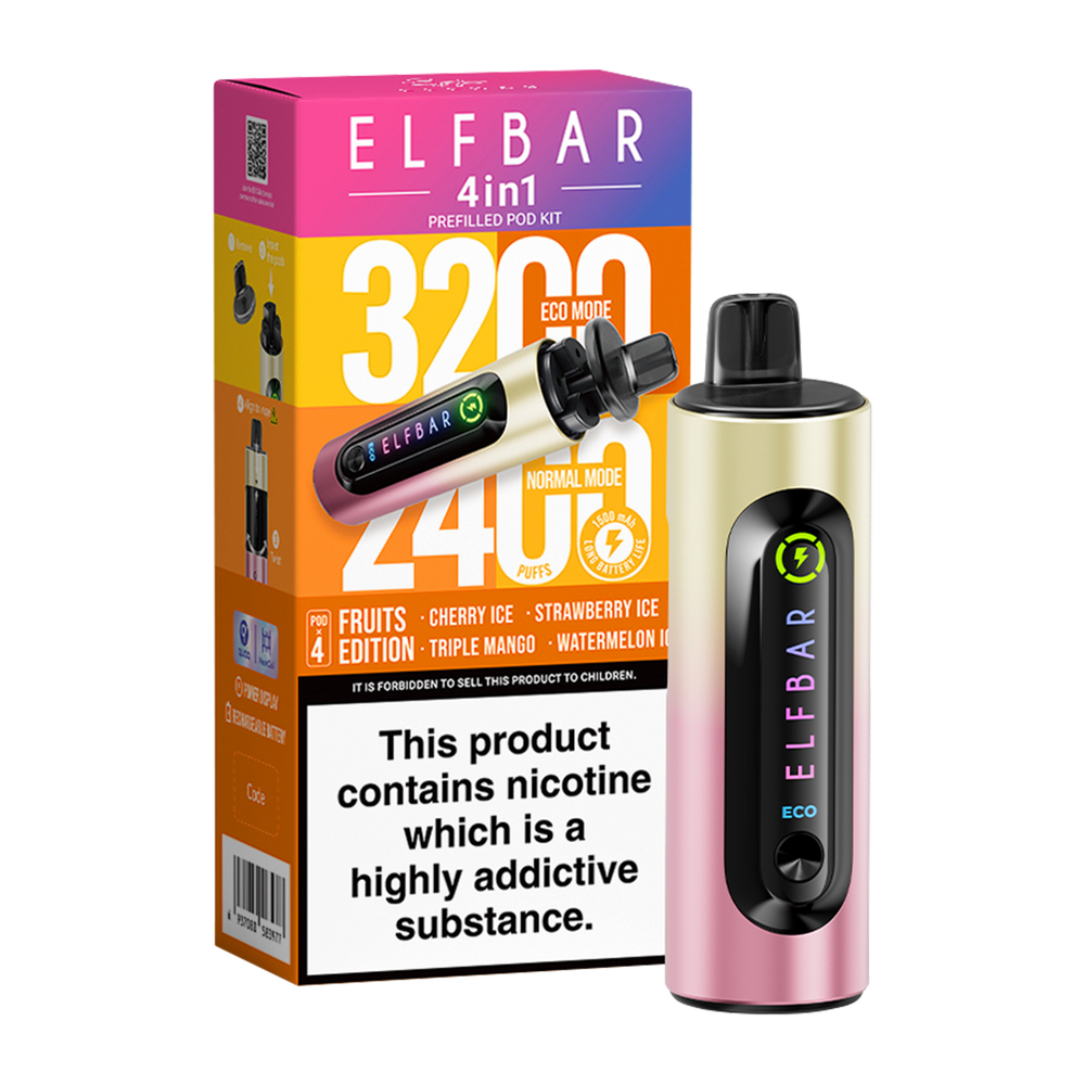 Elfbar 4in1 Vape Kit | Up to 3200 puffs Ecigwizard Elfbar 4in1 Vape Kit | Up to 3200 puffs Ecigwizard