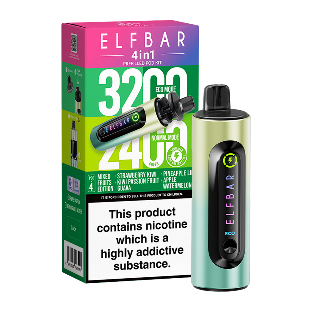 Elfbar 4in1 Vape Kit | Up to 3200 puffs Ecigwizard Elfbar 4in1 Vape Kit | Up to 3200 puffs Ecigwizard