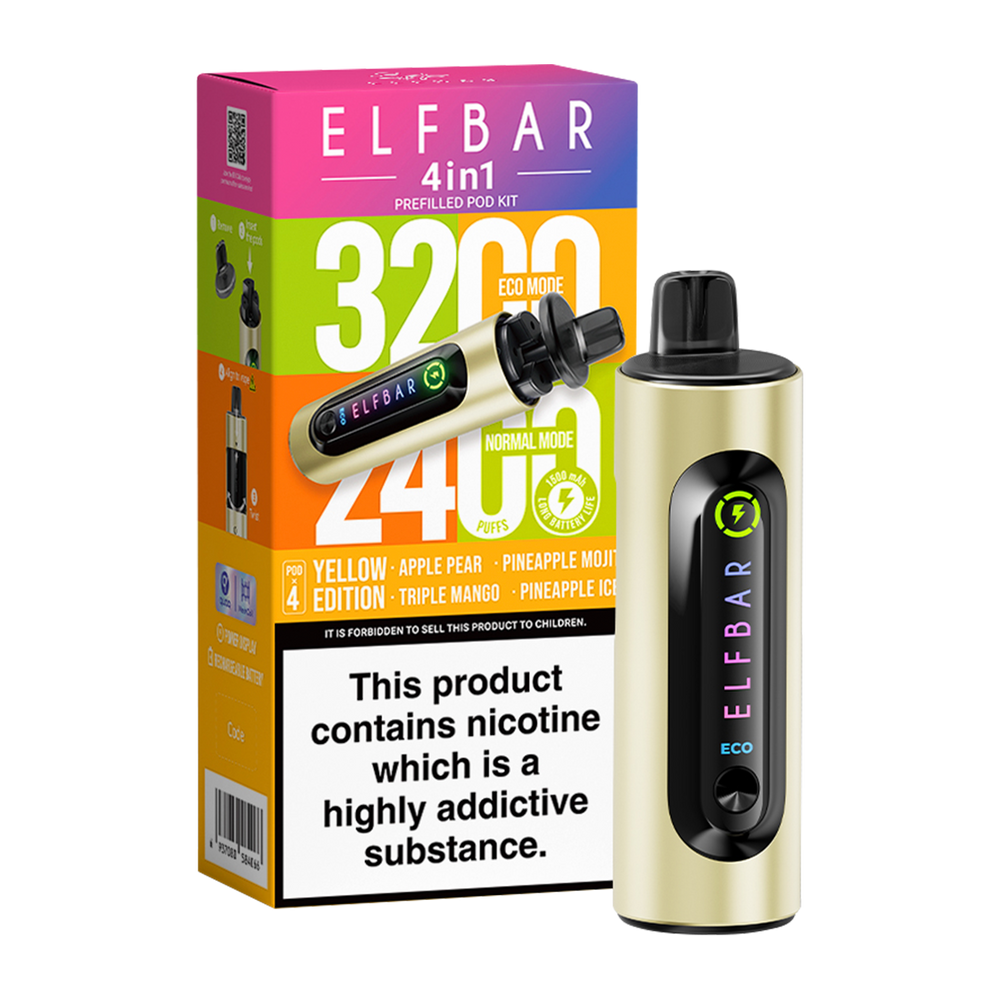 Elfbar 4in1 Vape Kit | Up to 3200 puffs Ecigwizard Elfbar 4in1 Vape Kit | Up to 3200 puffs Ecigwizard