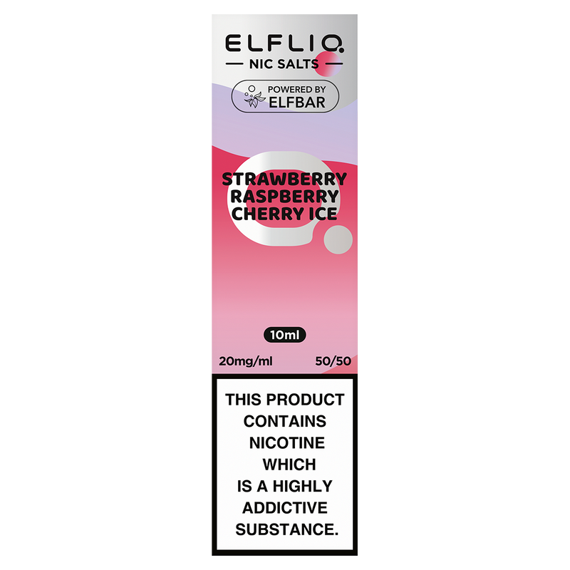 Strawberry Raspberry Cherry lce Elfliq Nic Salt by Elf Bar - 10ml