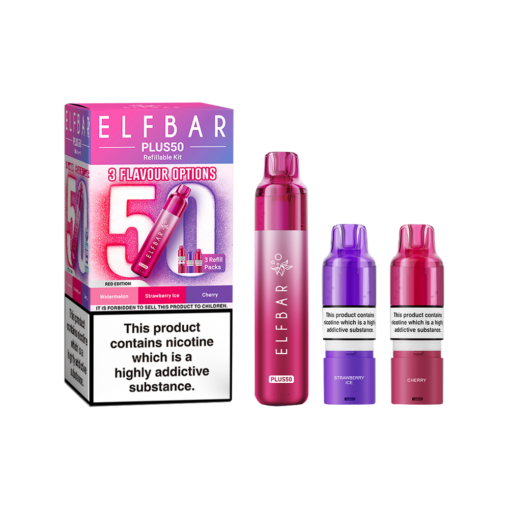 ElfBar Plus 50 Kit | Prefilled Pod Kit | MTL Vape Kit Ecigwizard ElfBar Plus 50 Kit | Prefilled Pod Kit | MTL Vape Kit Ecigwizard